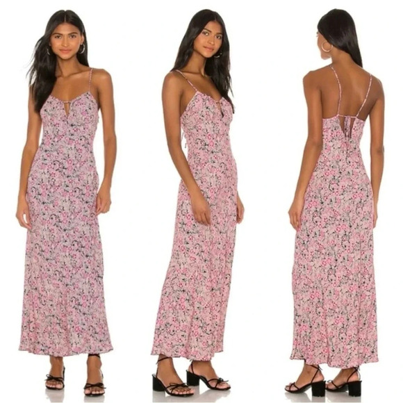 NWT Free People Bon Voyage Midi Dress in Black Combo Small - Picture 1 of 16